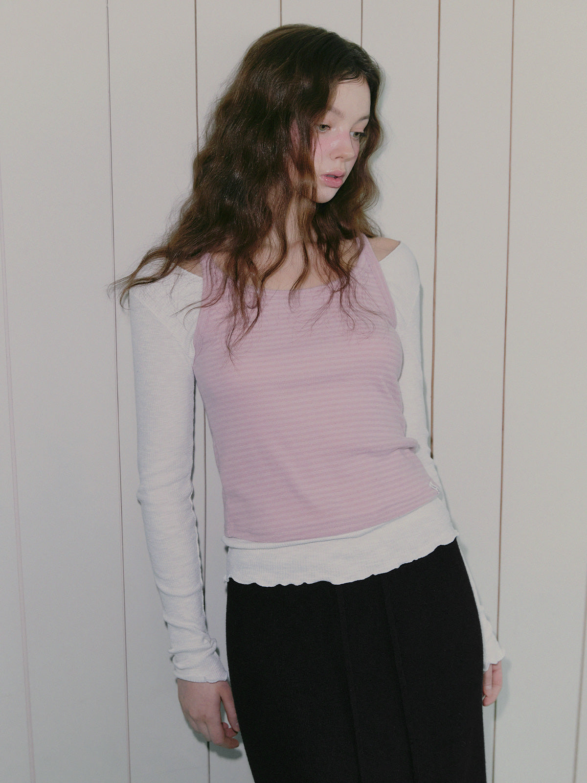 [TWEE] Need Stripe Brushed Sleeveless
