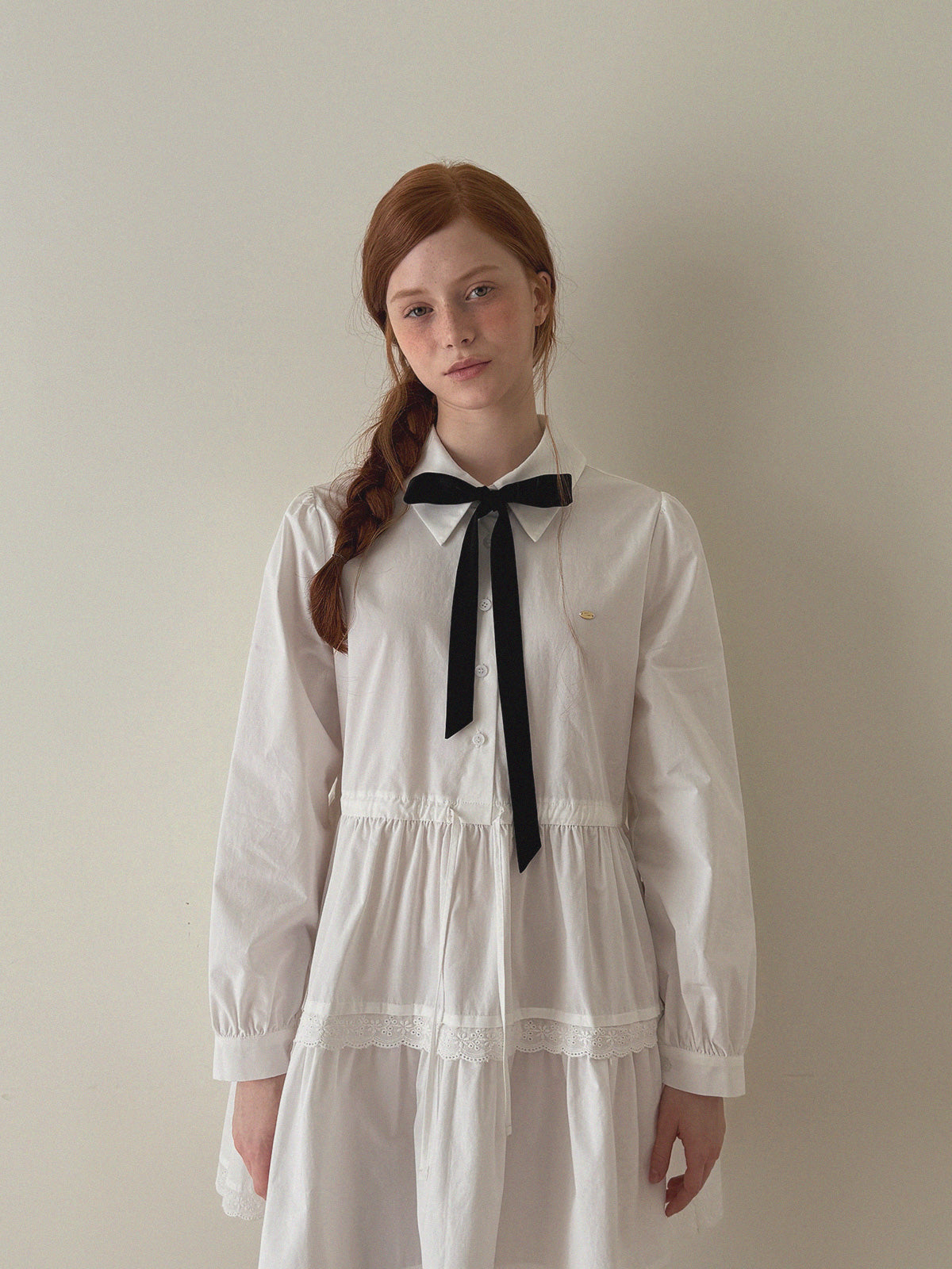 [TWEE] Fobid Tiered Shirt Mini Dress