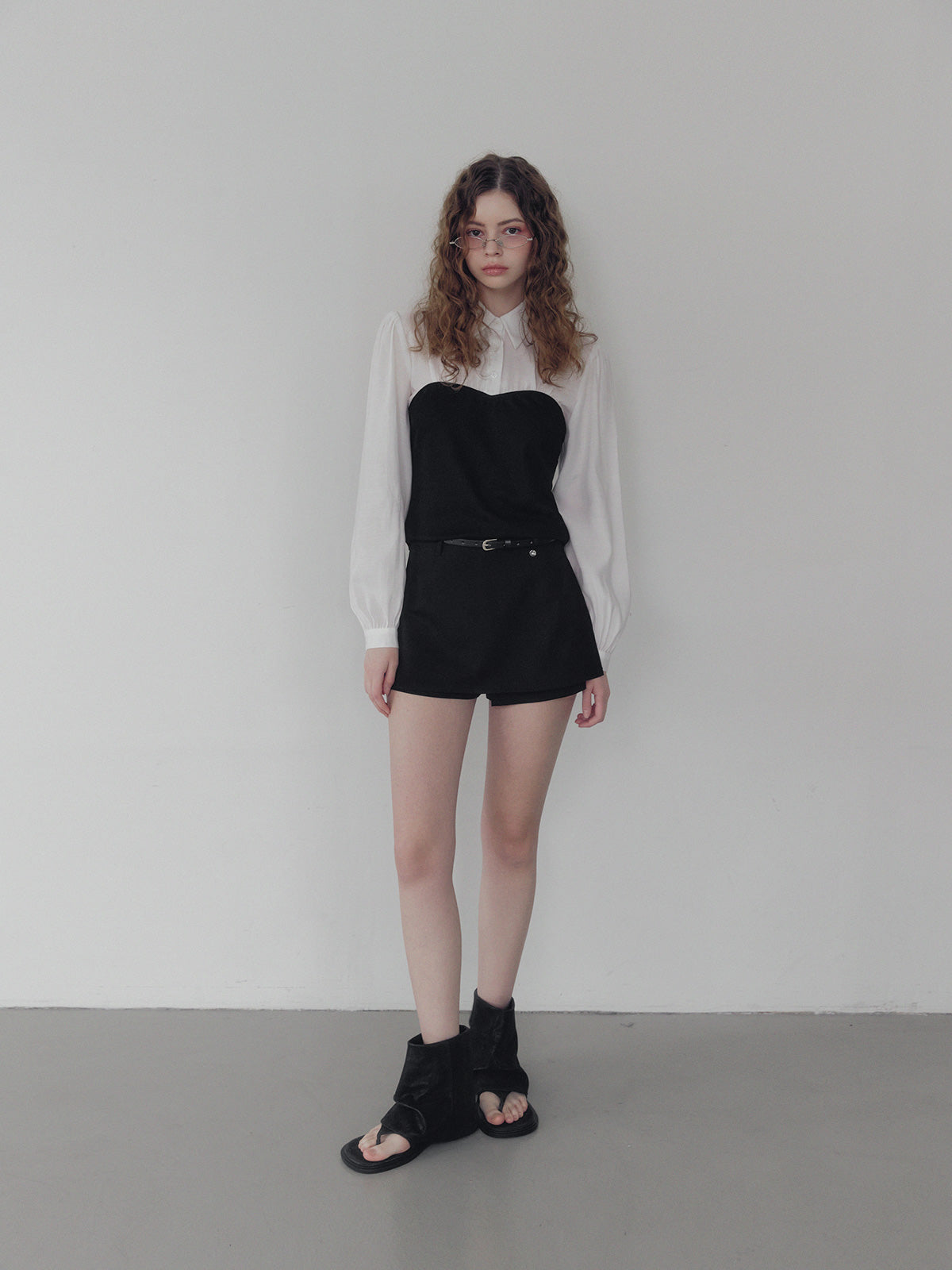 [TWEE] Wipin Knit Top Bustier Shirt Blouse