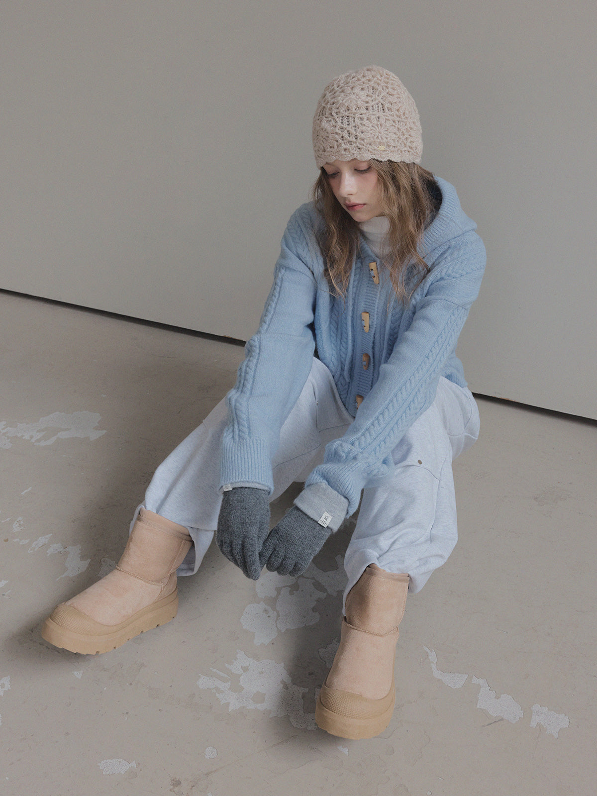 [TWEE] Áo Khoác Len Có Mũ Nev Toggle