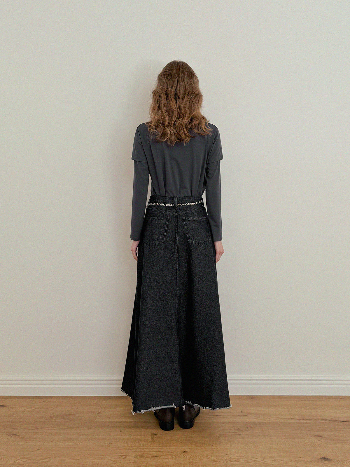 [TWEE] Neville Denim Maxi Long Skirt