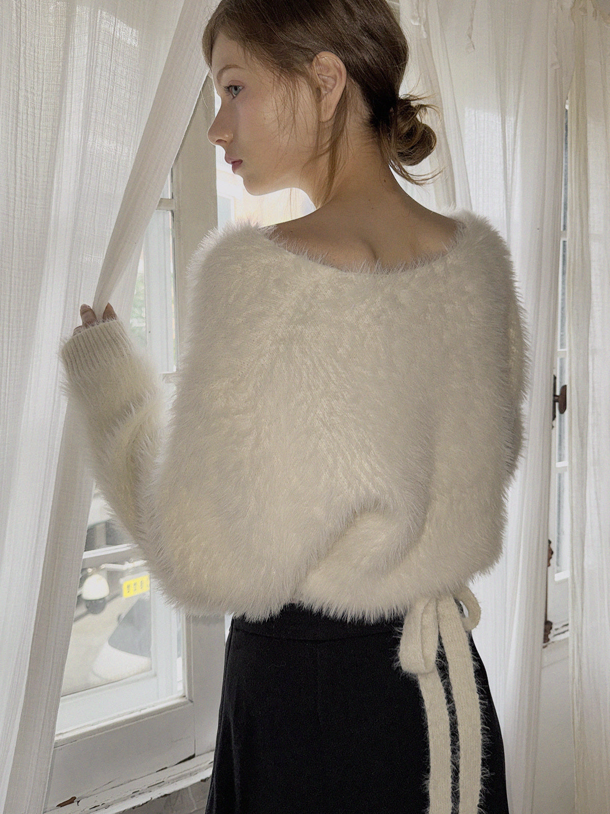 [TWEE] Áo Len Dệt Kim Dây Lưng Hollen