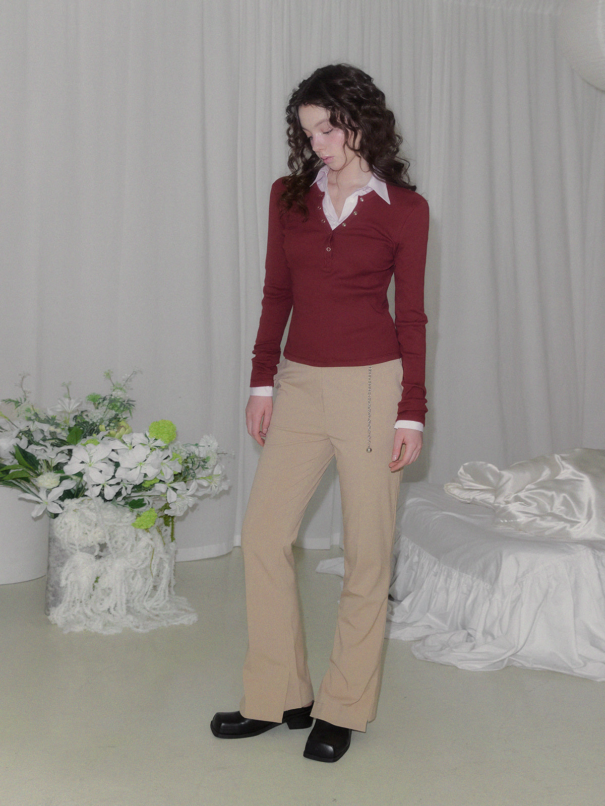 [TWEE] Etem Snap Button Long Sleeve Tee