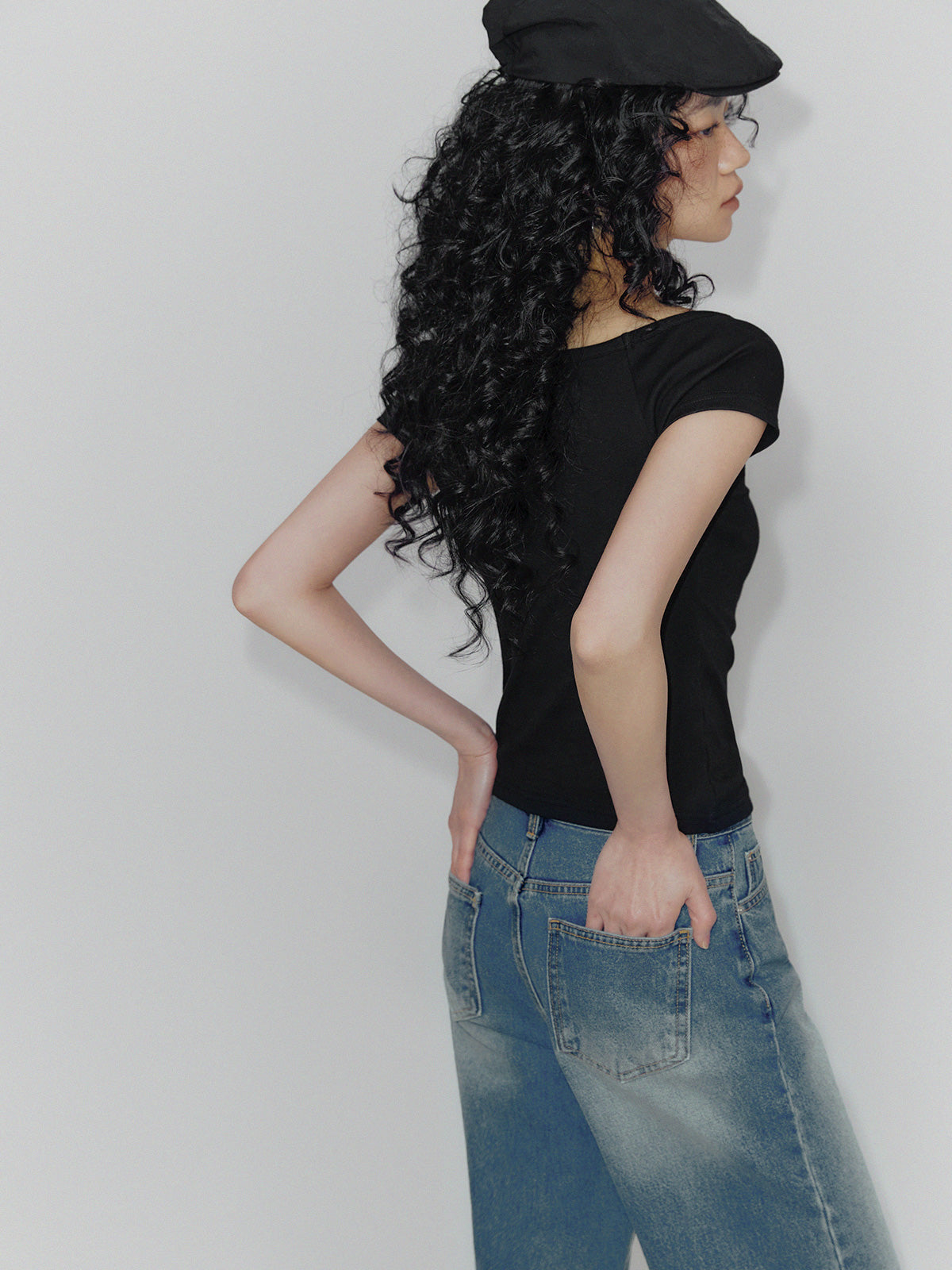 [TWEE] Indie Straight Long Denim Pants