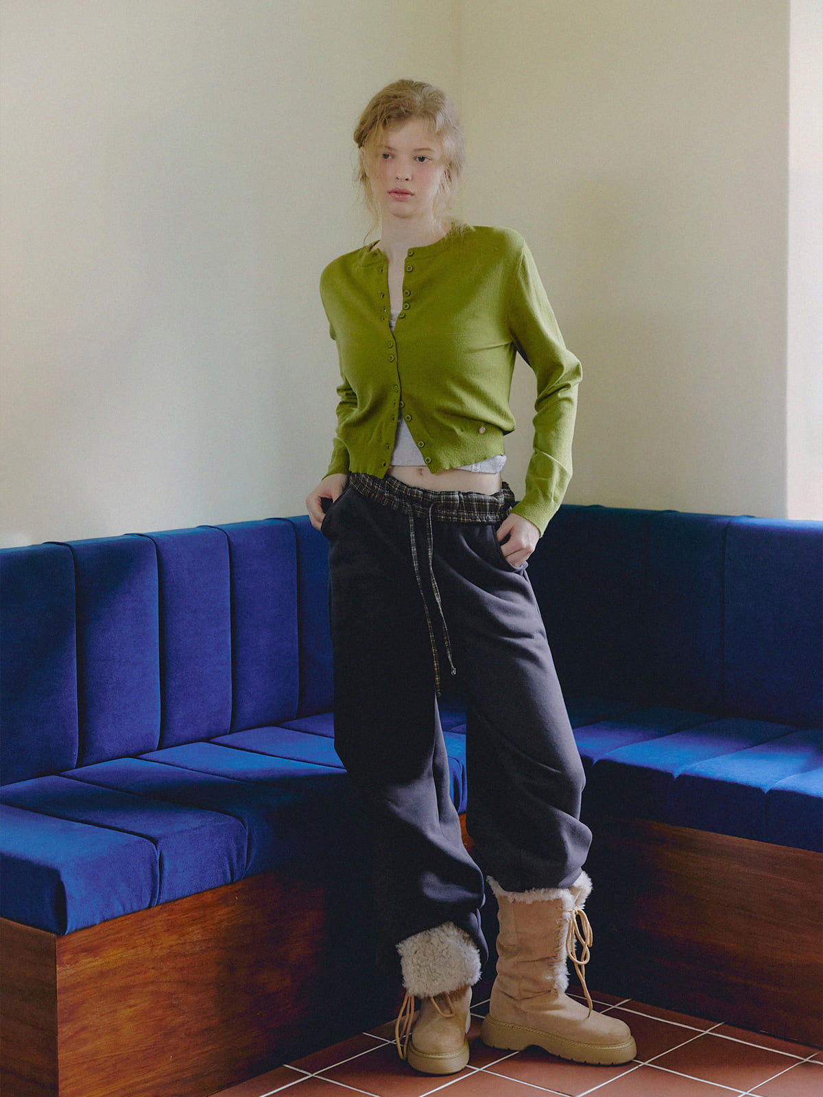 [TWEE] Casha multi-button round neck cardigan