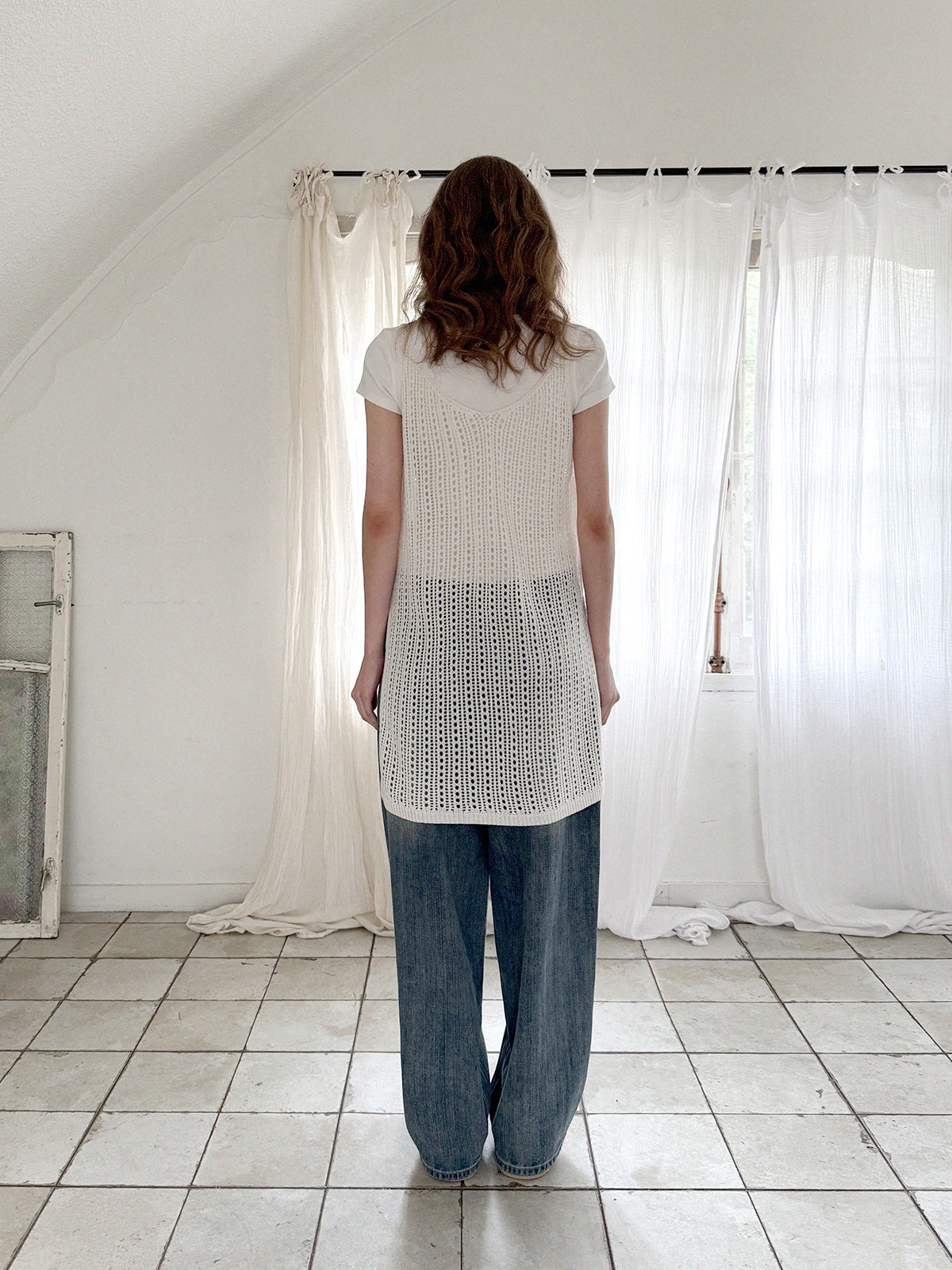 [TWEE] Grew Punching Sleeveless Knit Dress