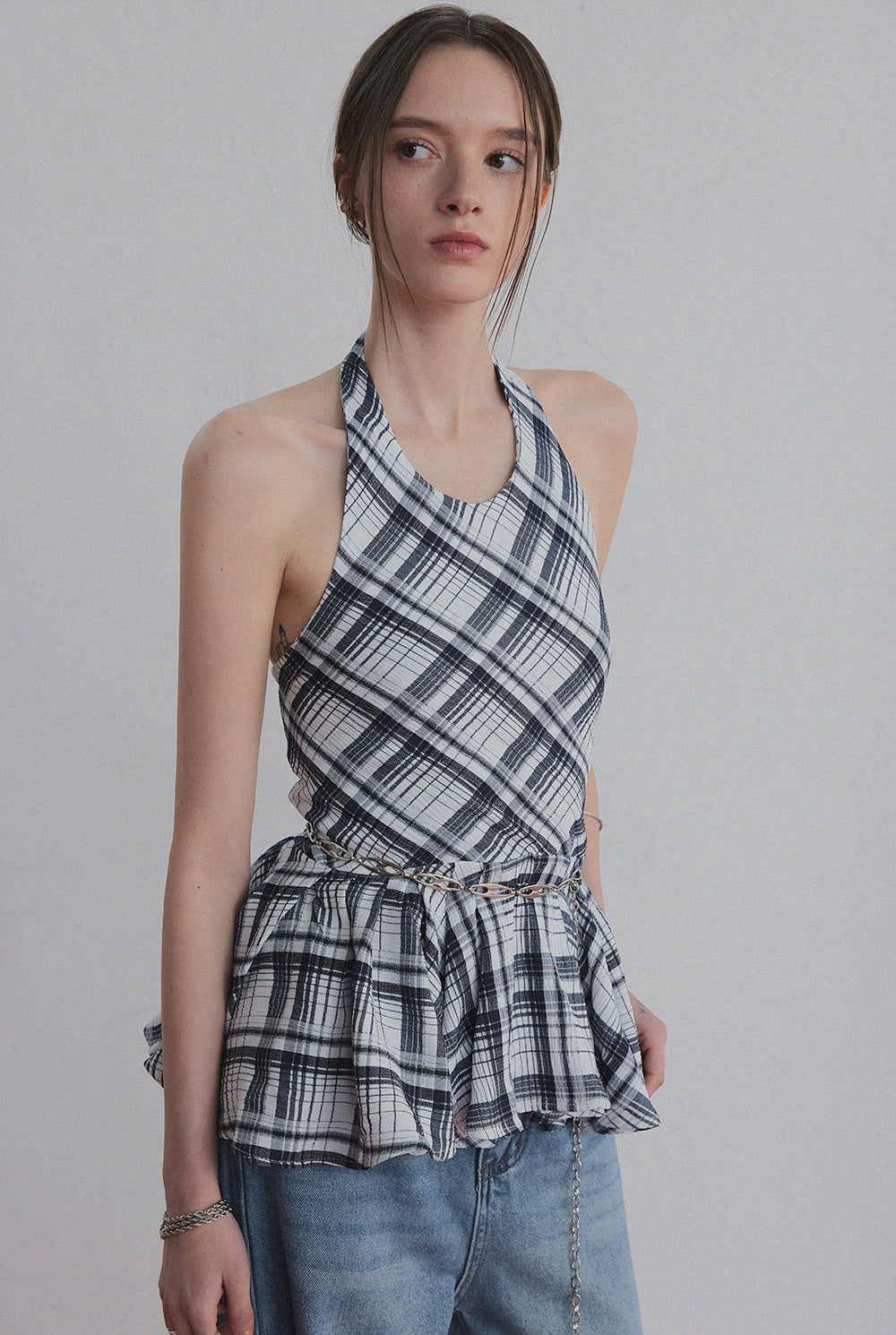 [TWEE] GROWHIDE Blouse à col halter Seity Check
