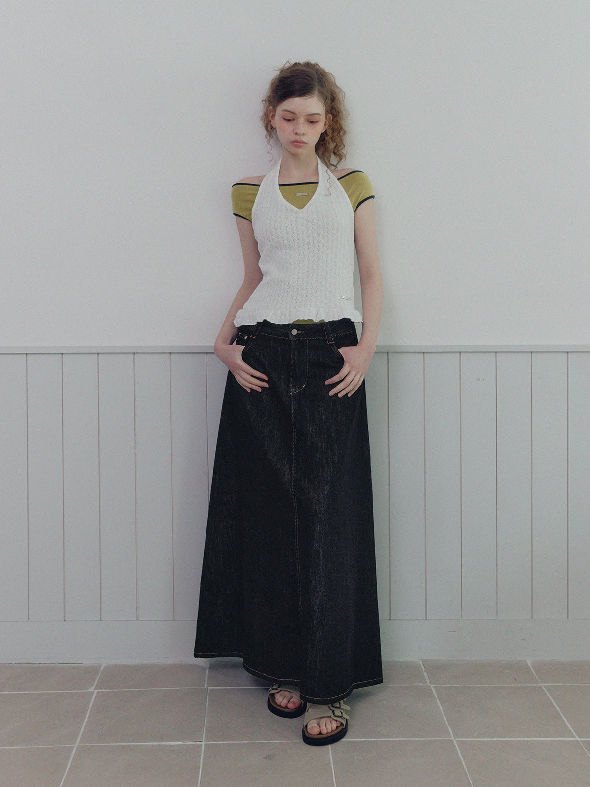 [TWEE] Shobi Denim Maxi Skirt