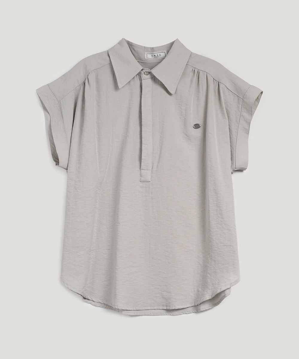 [TWEE] Áo Sơ Mi Cổ Pin-Tuck Oversize