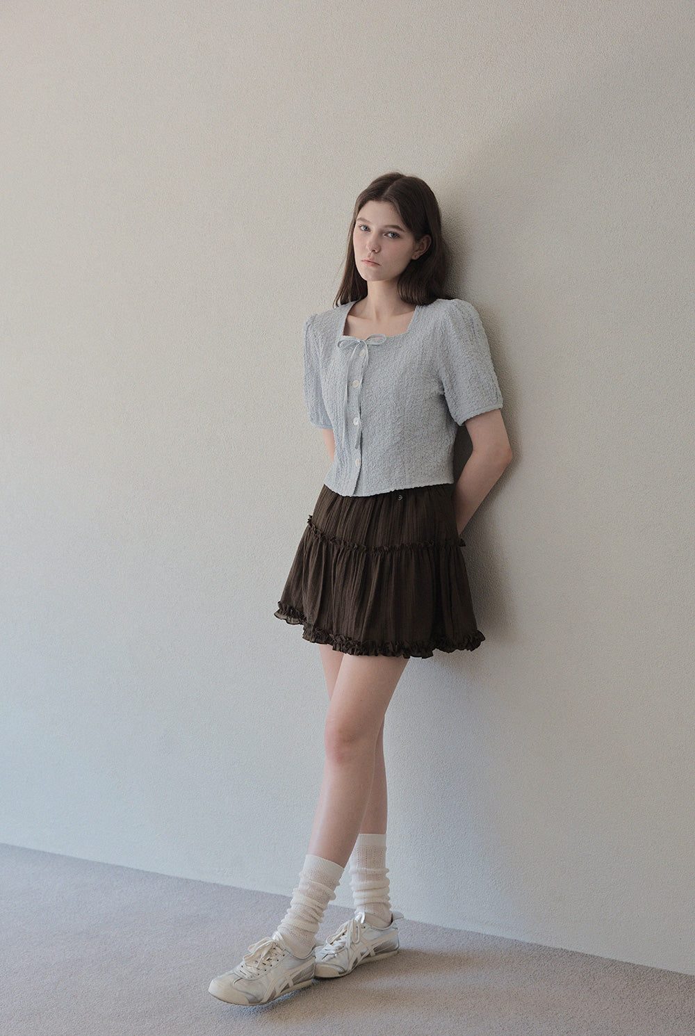 [TWEE] Lund Wrinkle Button Blouse