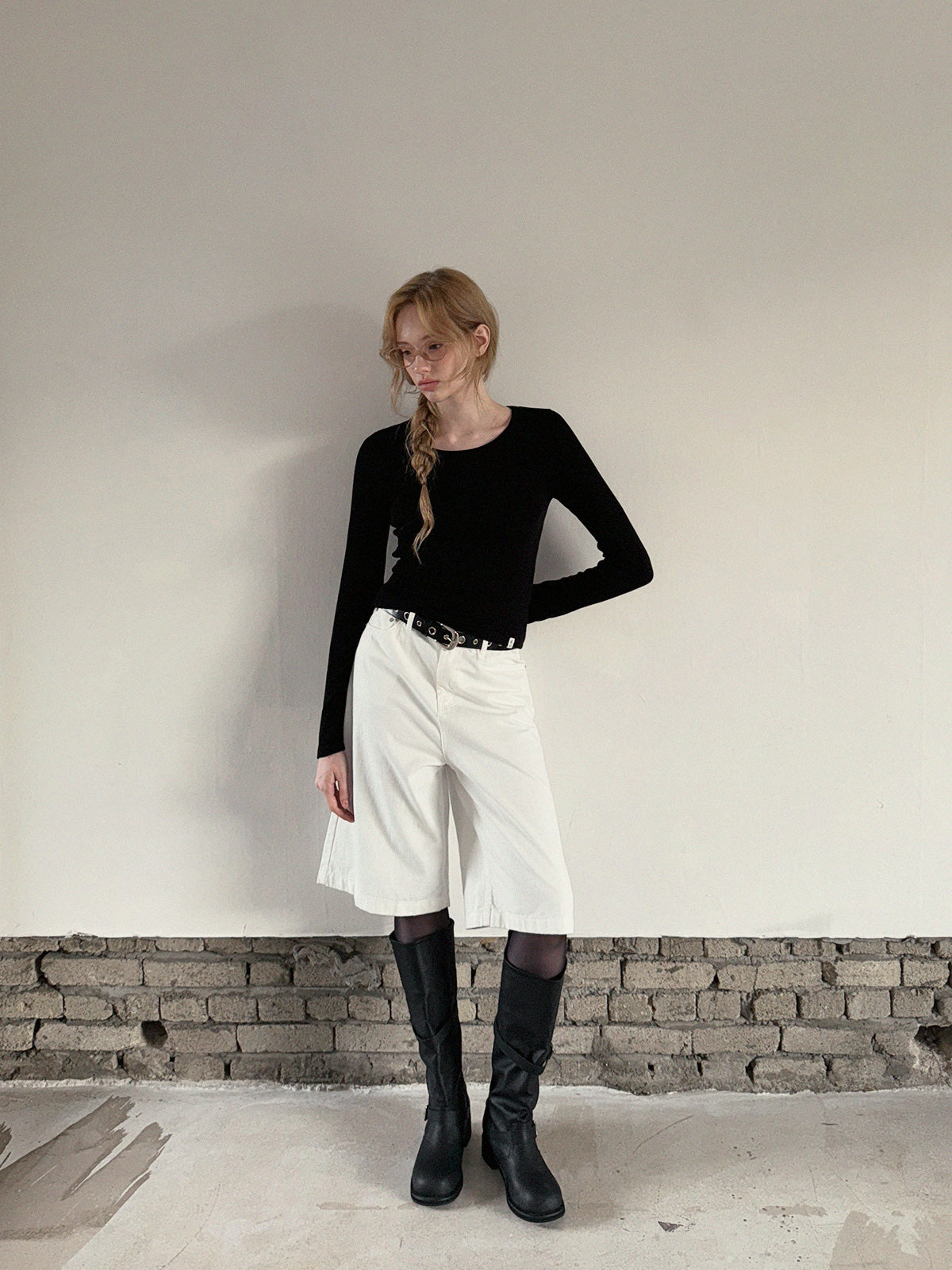 [TWEE] Nfeed Ärmel-Knopf Langarmshirt