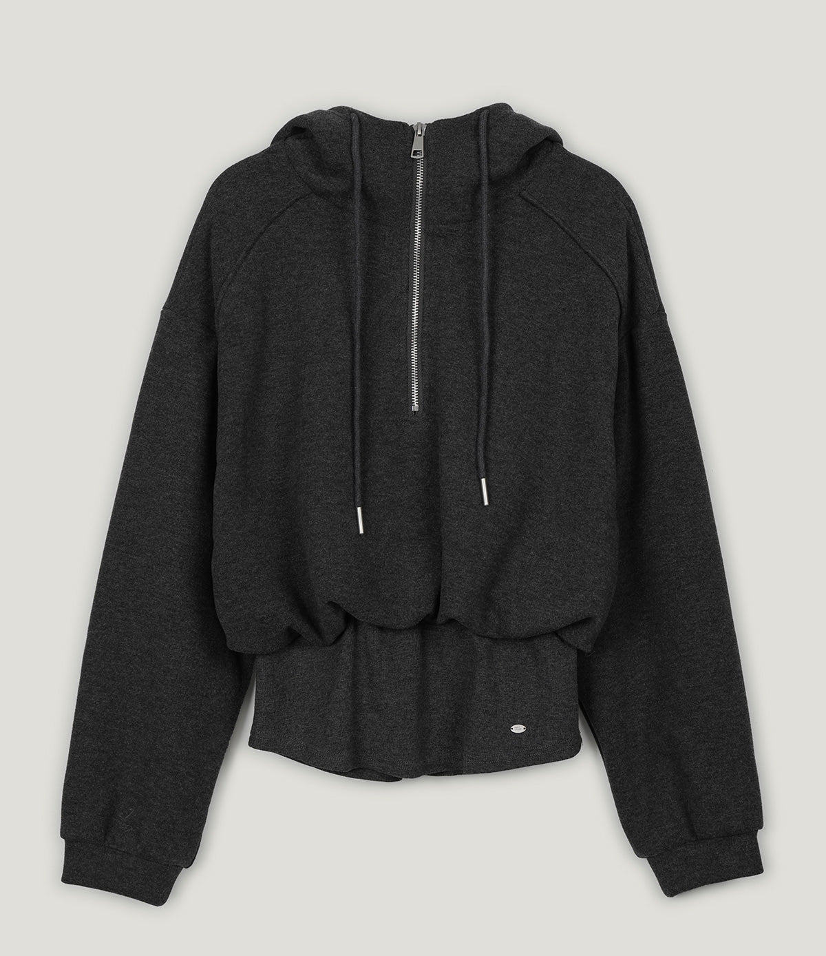 [TWEE] Lonton Schicht-Sweatshirt mit halbem Reißverschluss und lange Hose mit breitem Bund