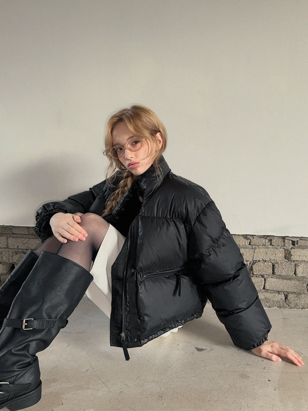 [TWEE] Maglione Corto Imbottito Basic Nitcon