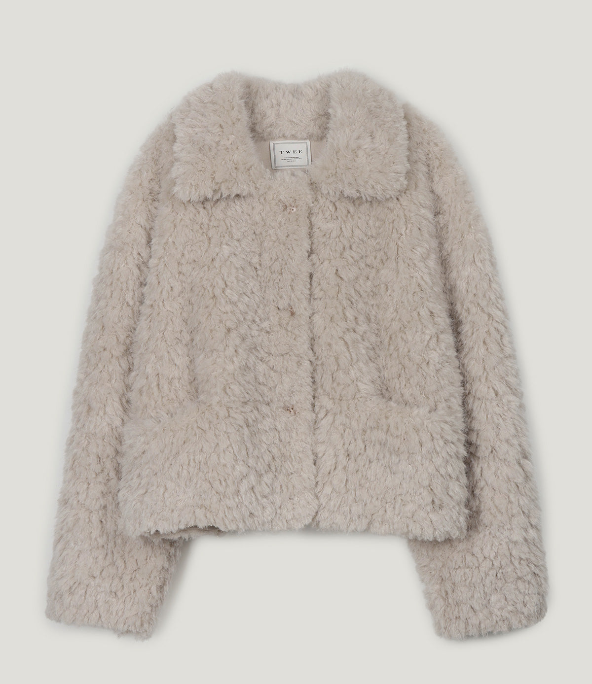 [TWEE] Buard Shearling Kragen Felljacke
