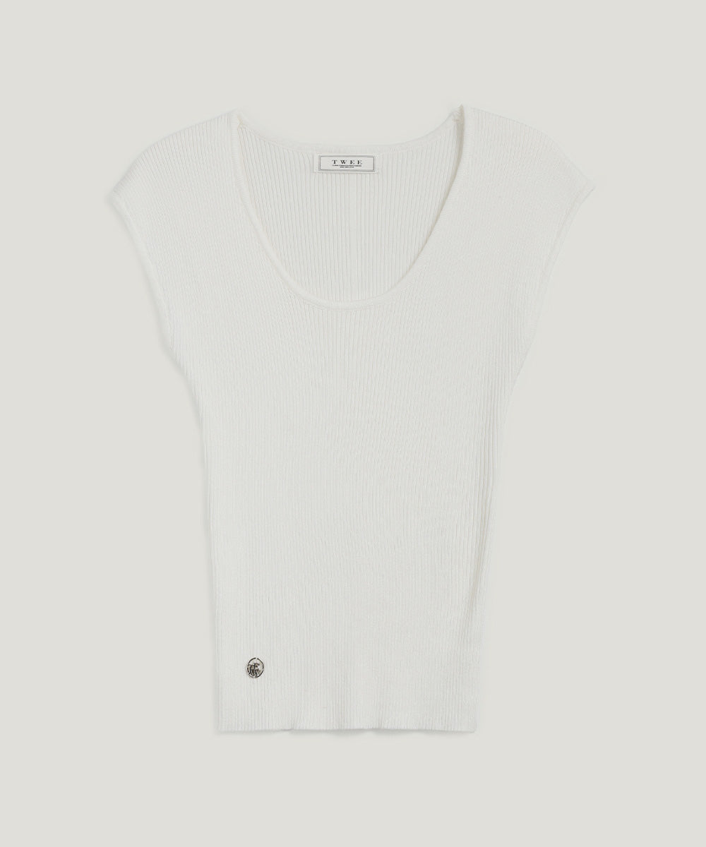 [TWEE] Roelly U-neck Ribbed Knit