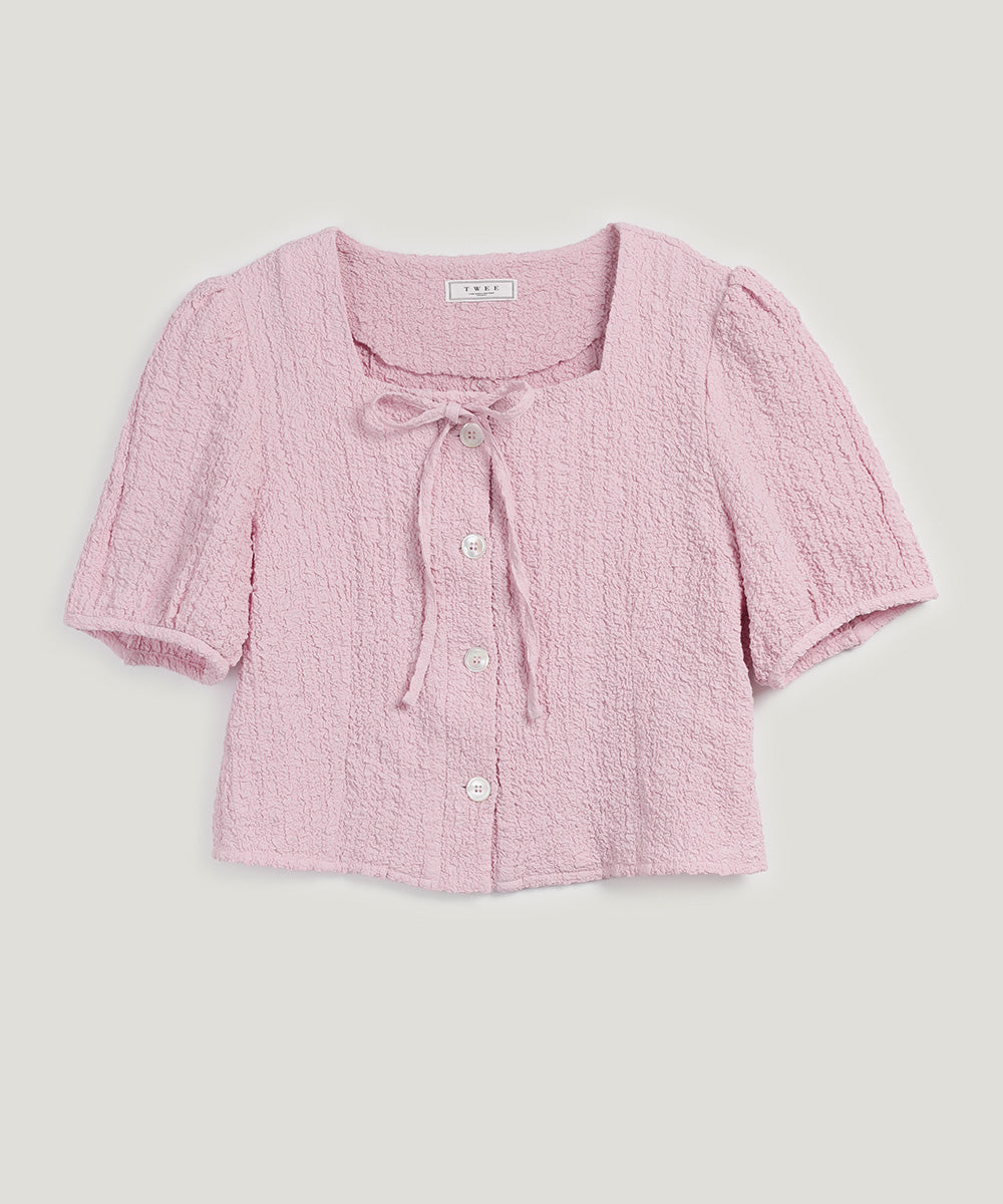 [TWEE] Lund Wrinkle Button Blouse