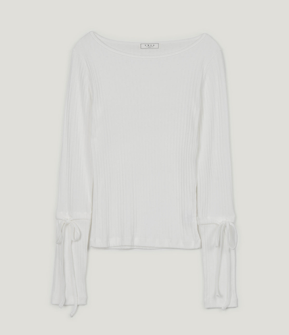 [TWEE] Tude Strap Boat Neck Long Sleeve Tee