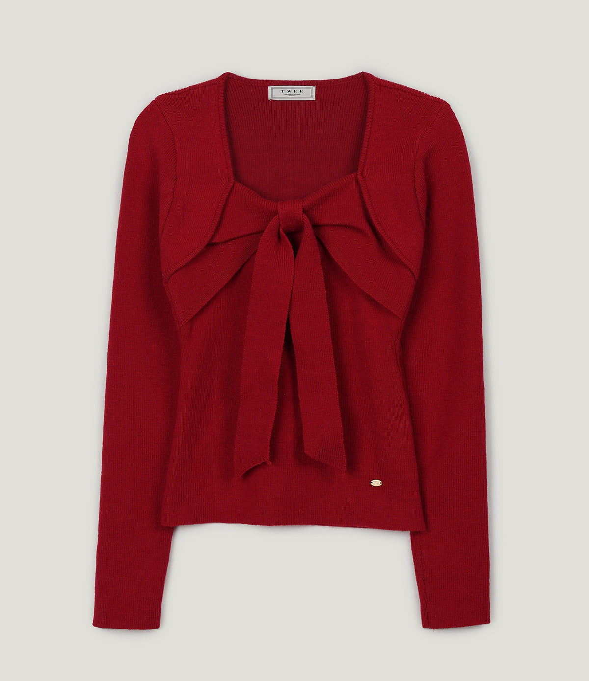 [TWEE]Top bolero in maglia con nastro Conte