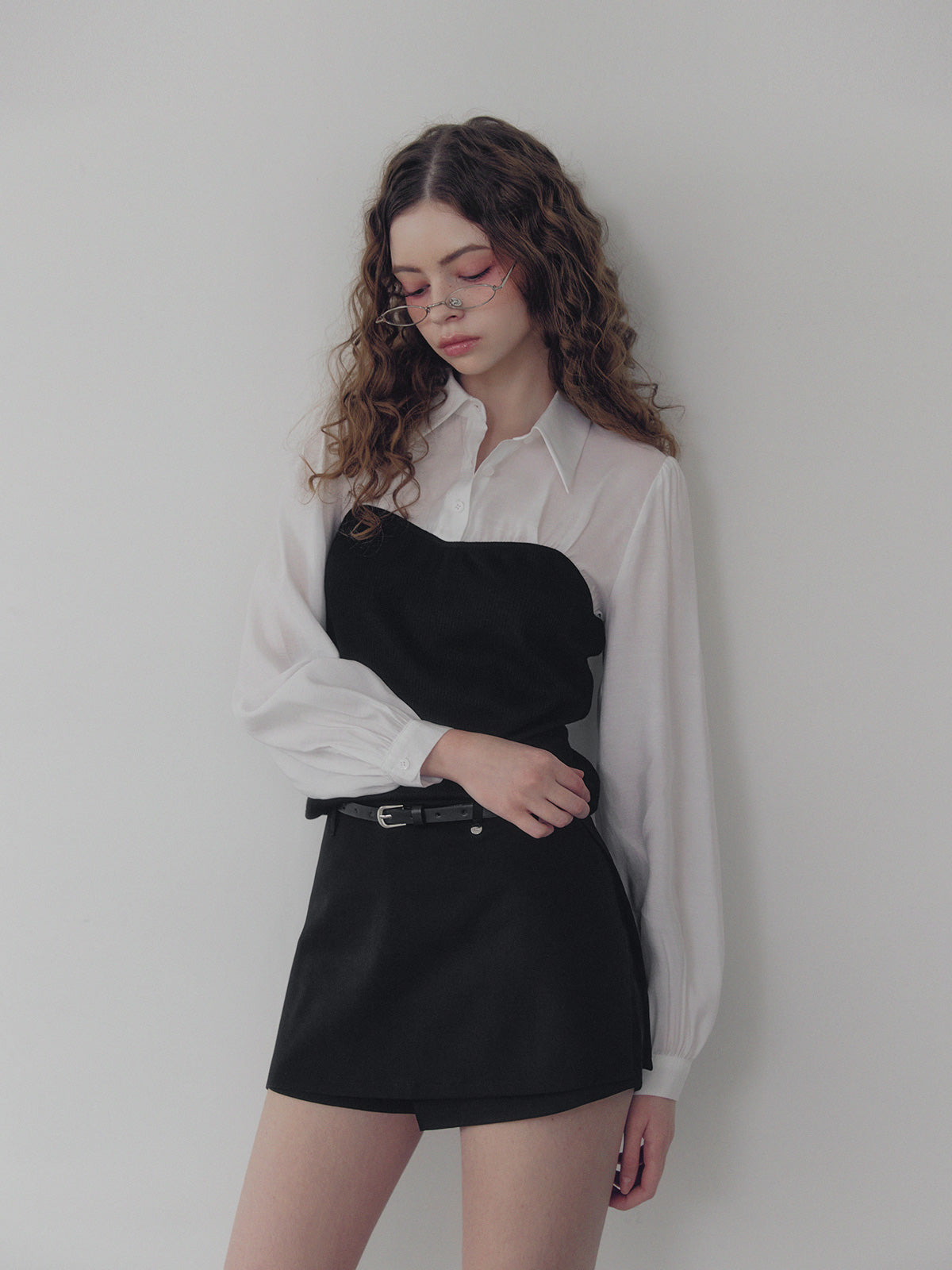 [TWEE] Wipin Knit Top Bustier Shirt Blouse