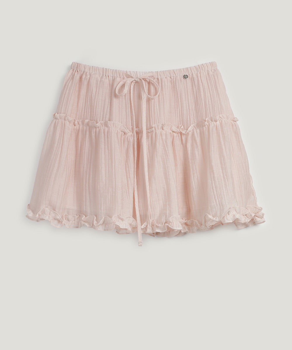 [TWEE] Gonna Mini a Fascia con Balze Stropicciate Kiton
