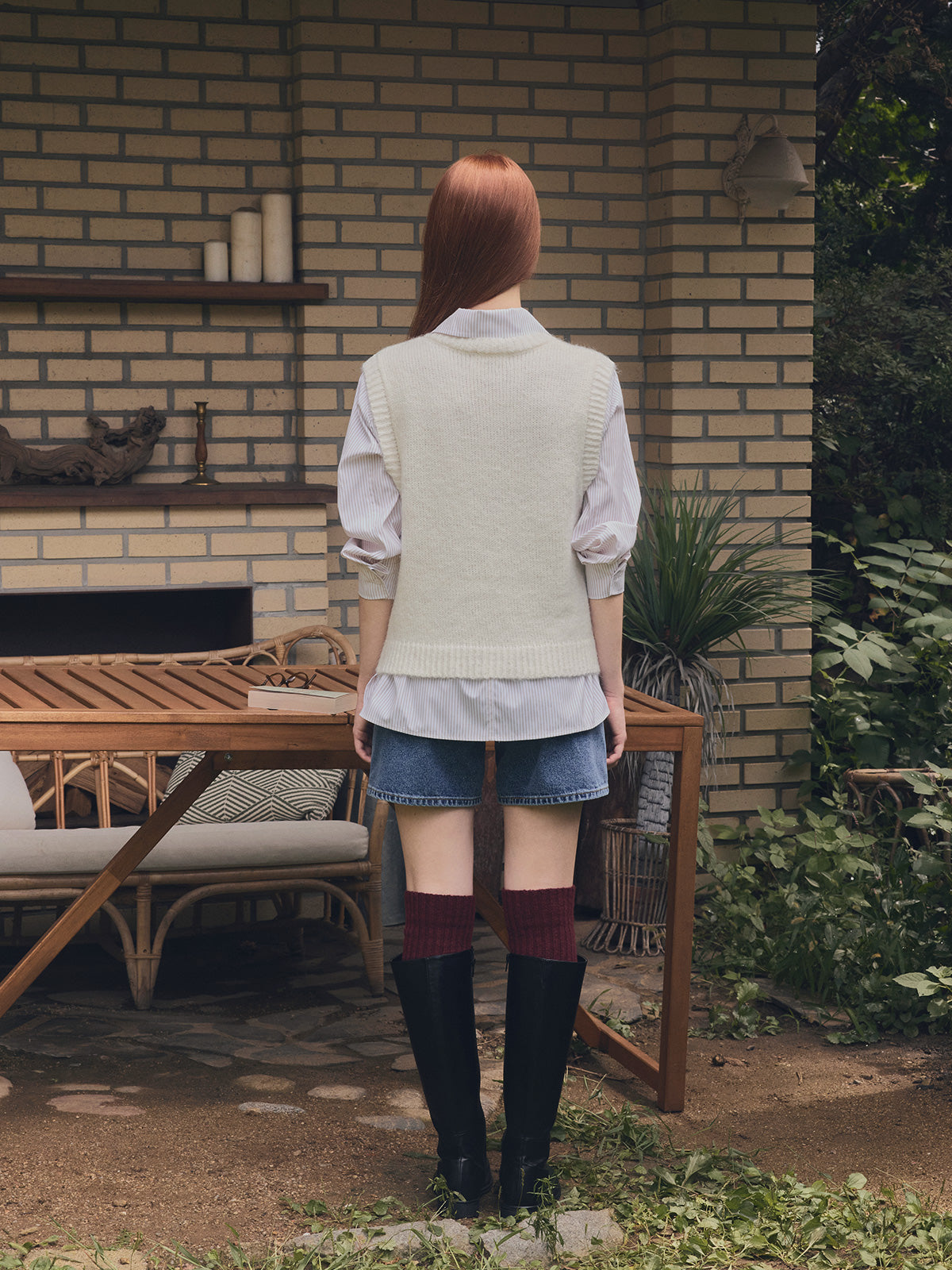 [TWEE] Senit Argyle Knit Vest