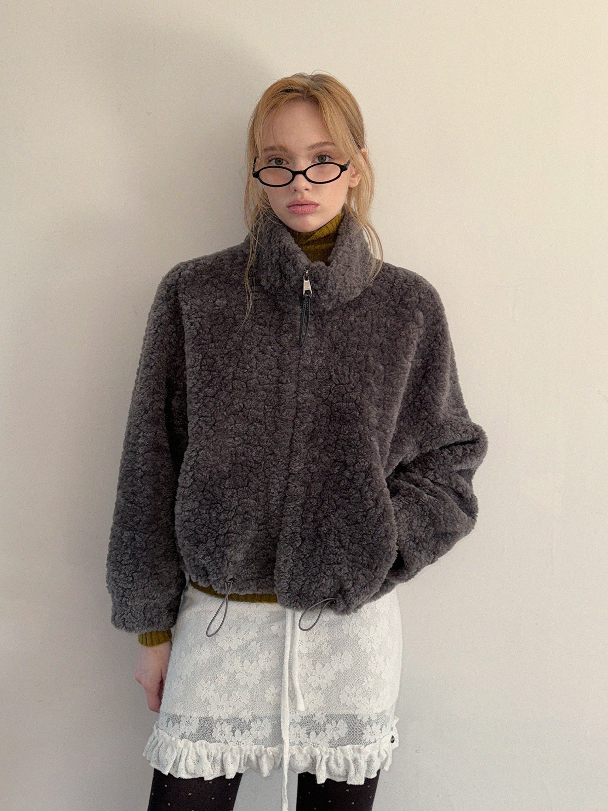 [TWEE] イロン ハイネック ソフトフリース ジャンパー