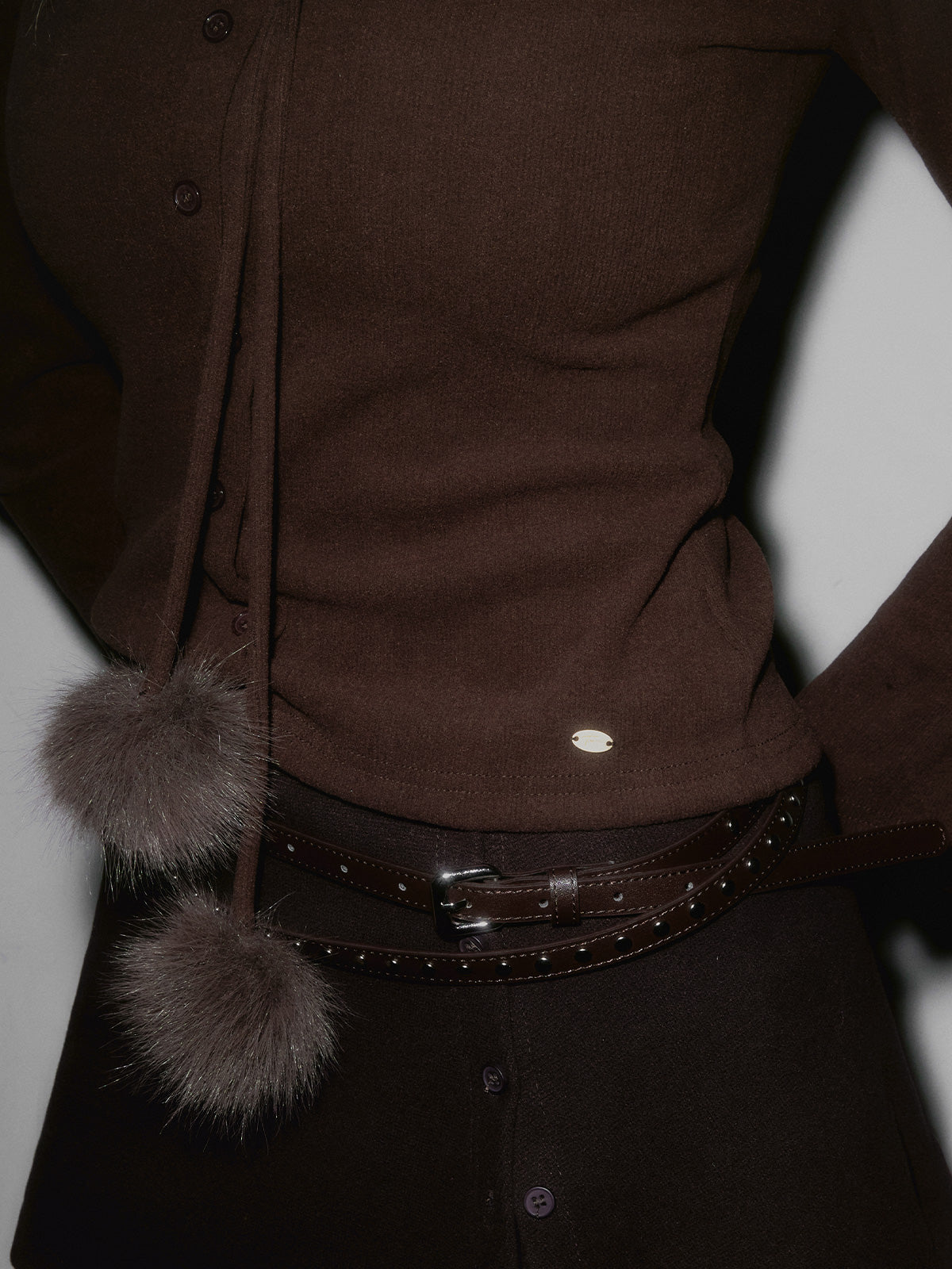 [TWEE] Vinz Fur Pom Long-Sleeve Tee