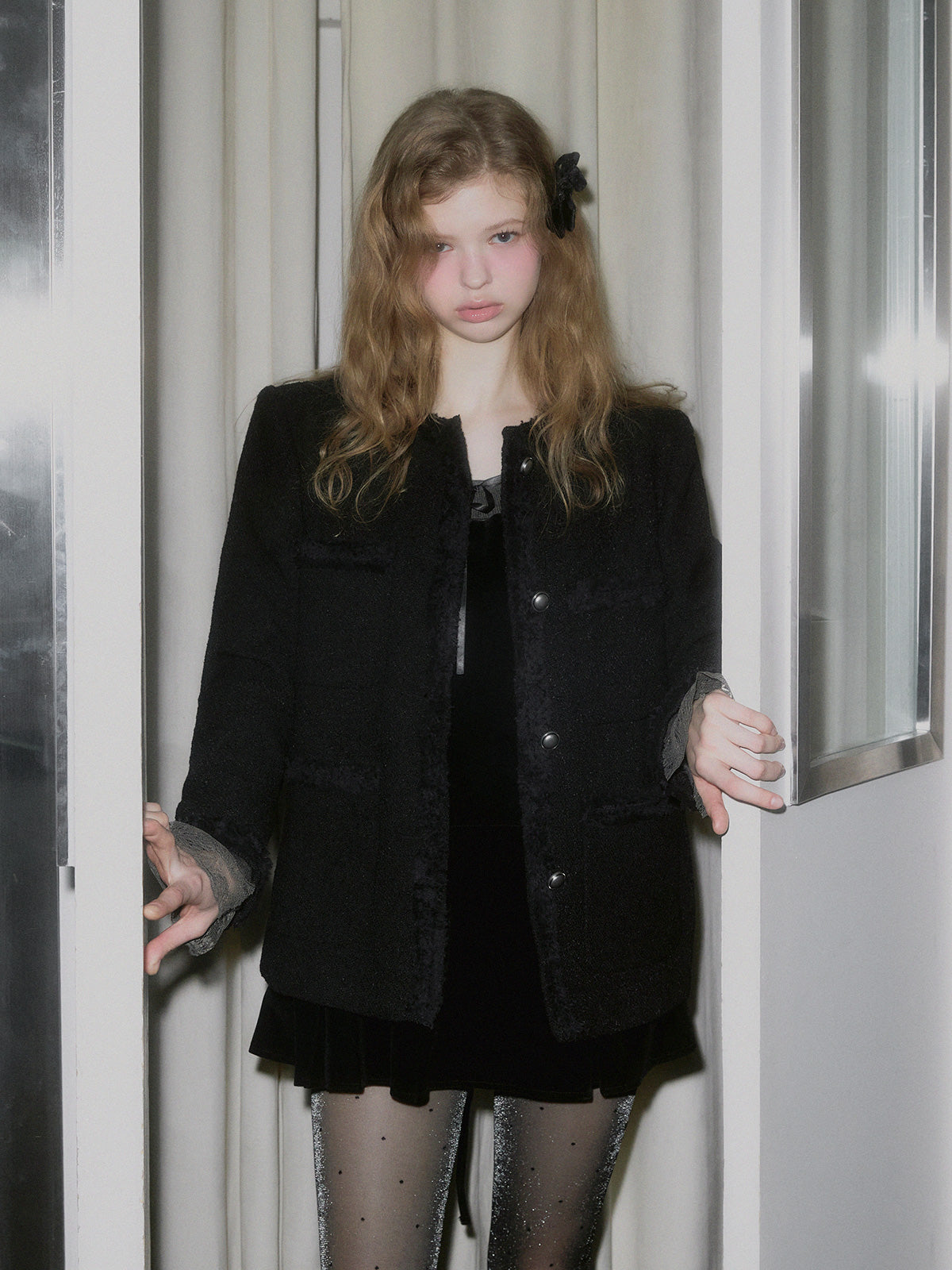 [TWEE] BEAR Rüschen-Spitzenband Stricktop