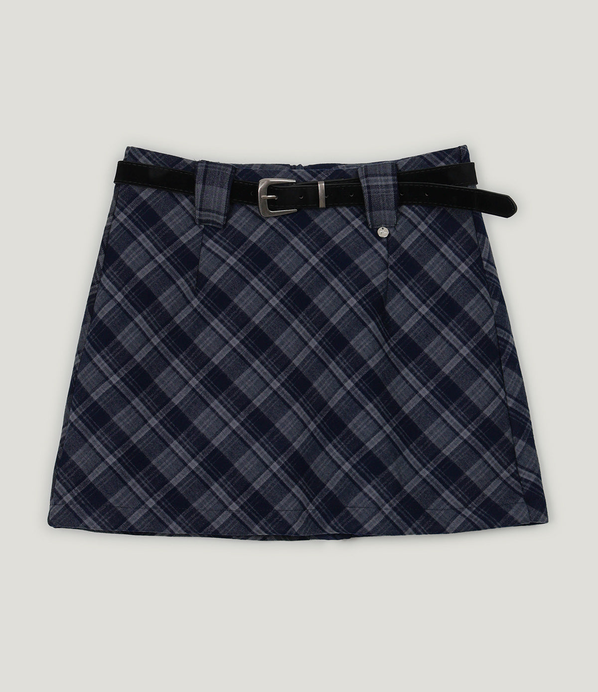 [TWEE] 루젤 체크 미니스커트 (벨트 포함)