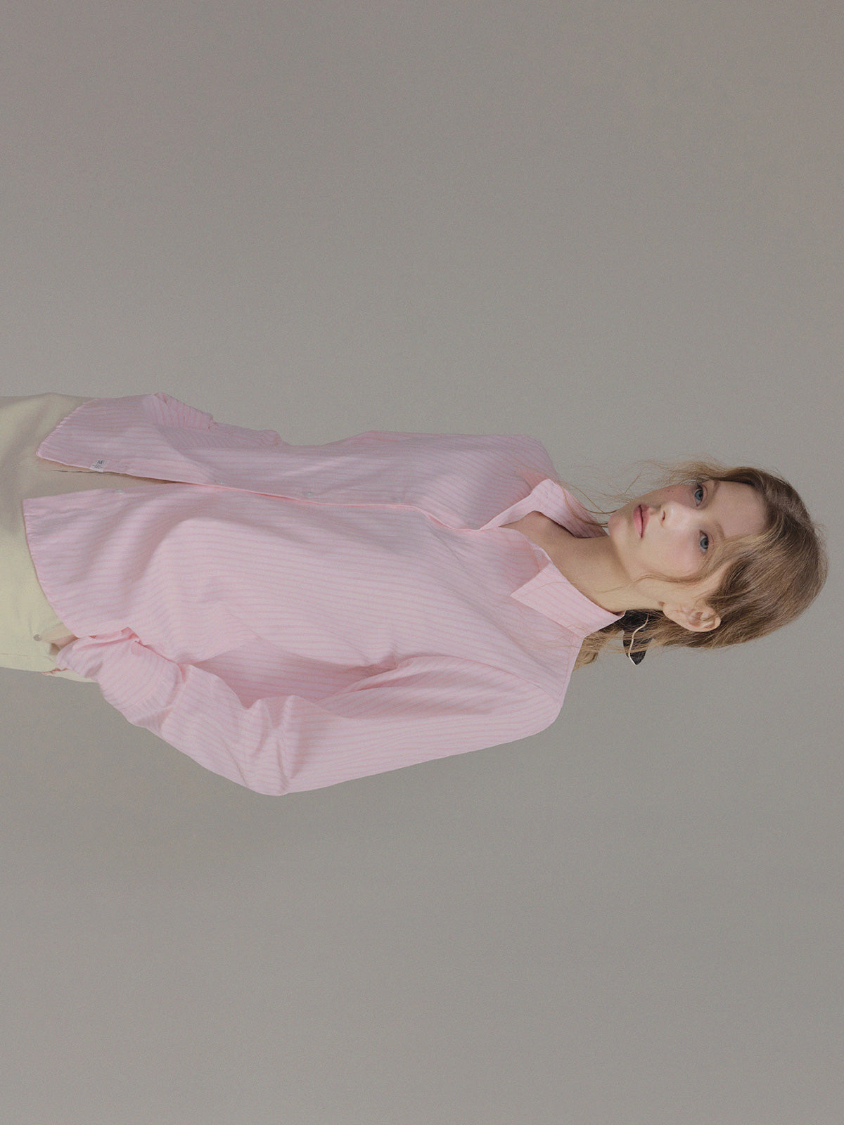[TWEE] Hughes Stripe Cuffs Long-Sleeve Shirt