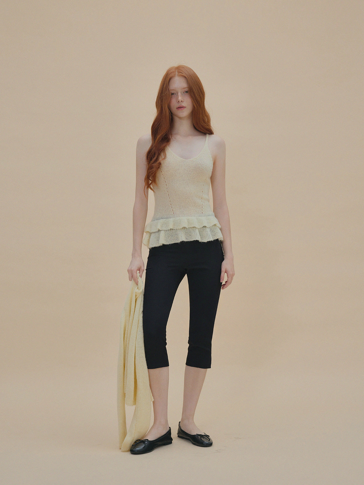 [TWEE] Viachu Knit Tank Top & Cardigan Set