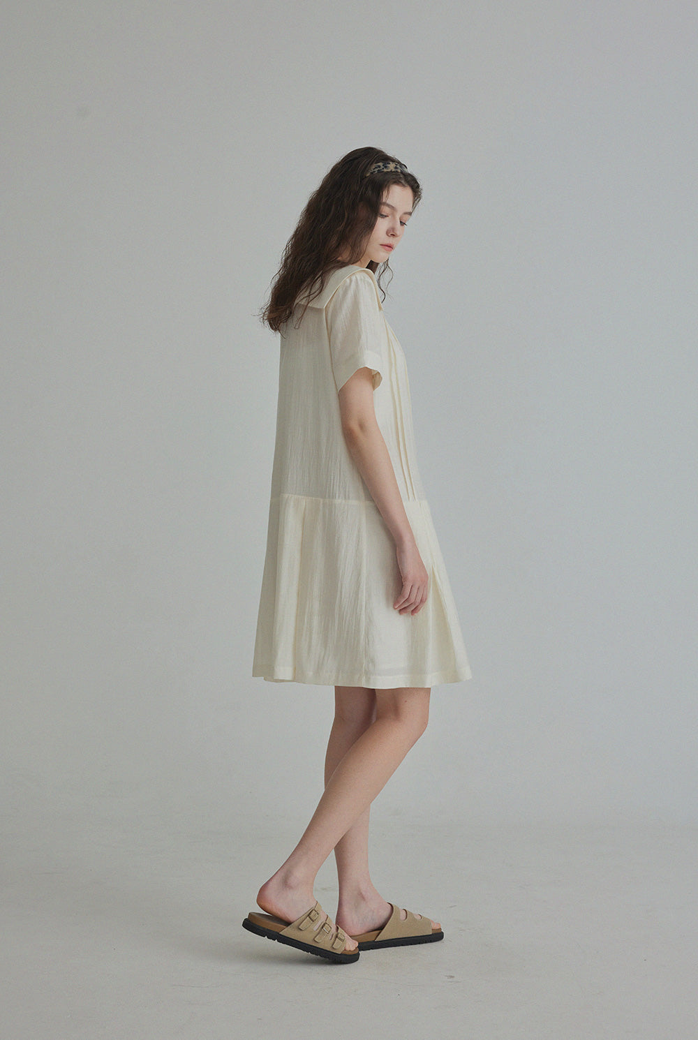 [TWEE] Robe plissée à col marin Kade