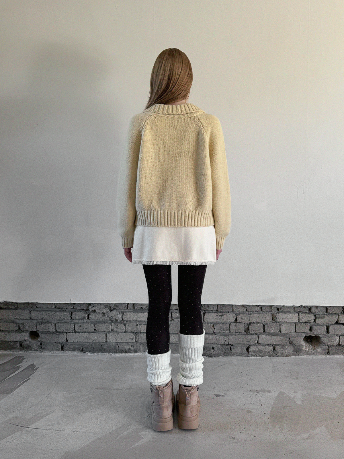 [TWEE] 뷰렌 레이어드 니트 밴딩 미니스커트