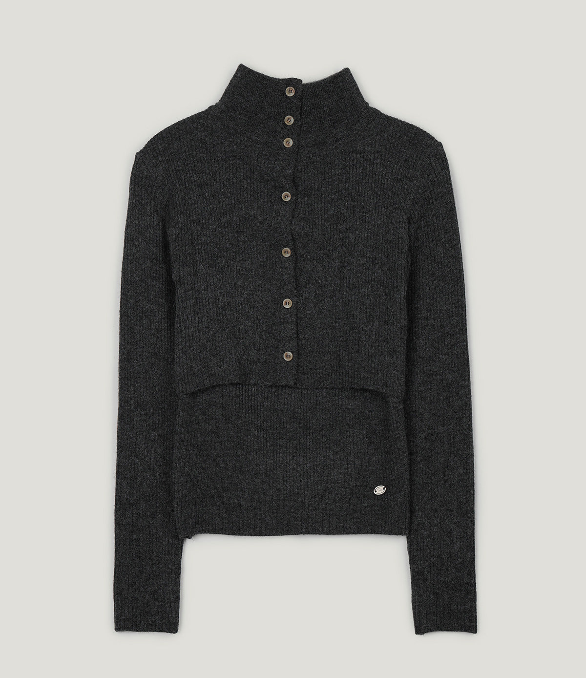 【TWEE】Eiel Layered Collar Long-Sleeve Knit