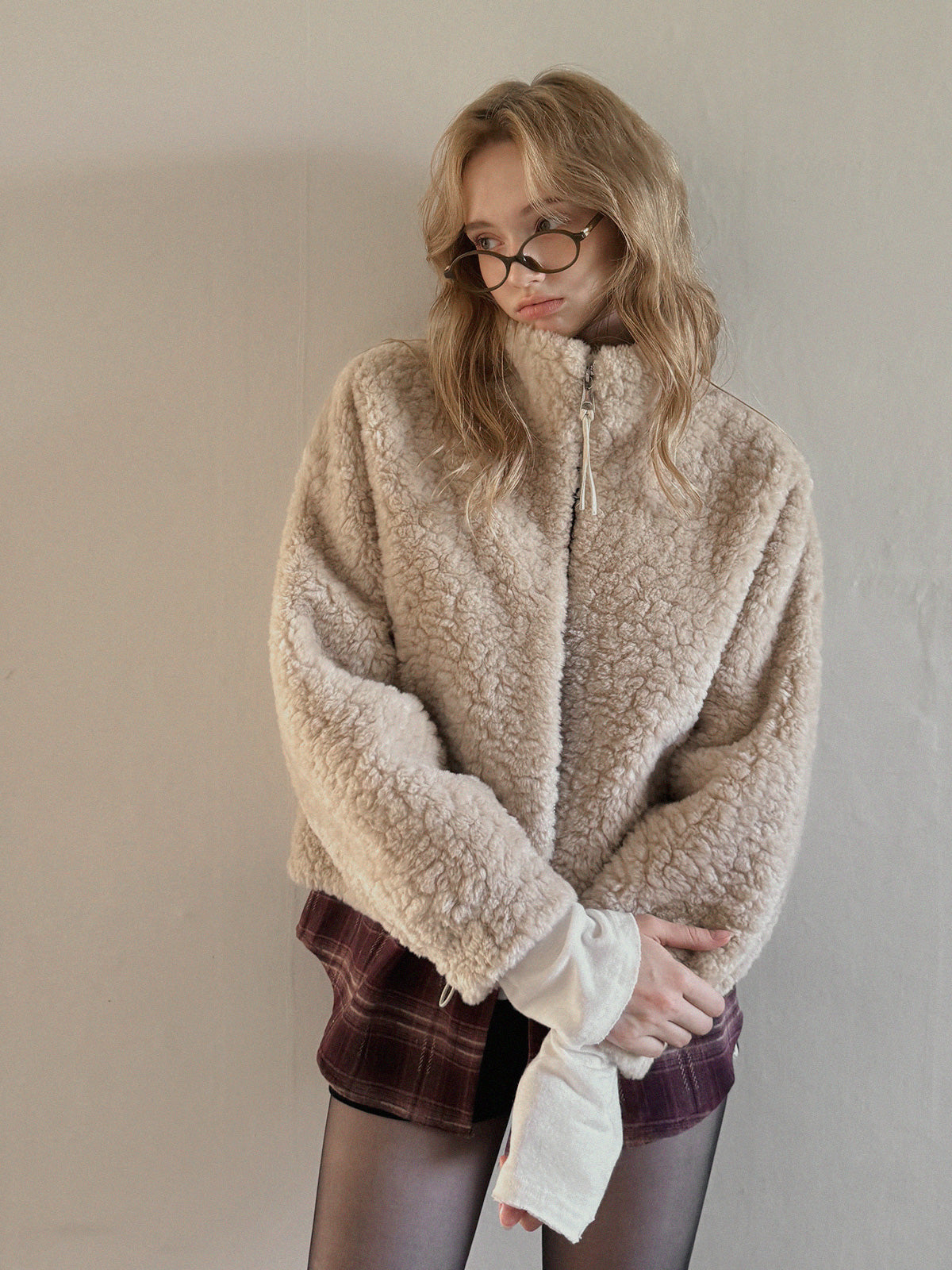 [TWEE] イロン ハイネック ソフトフリース ジャンパー