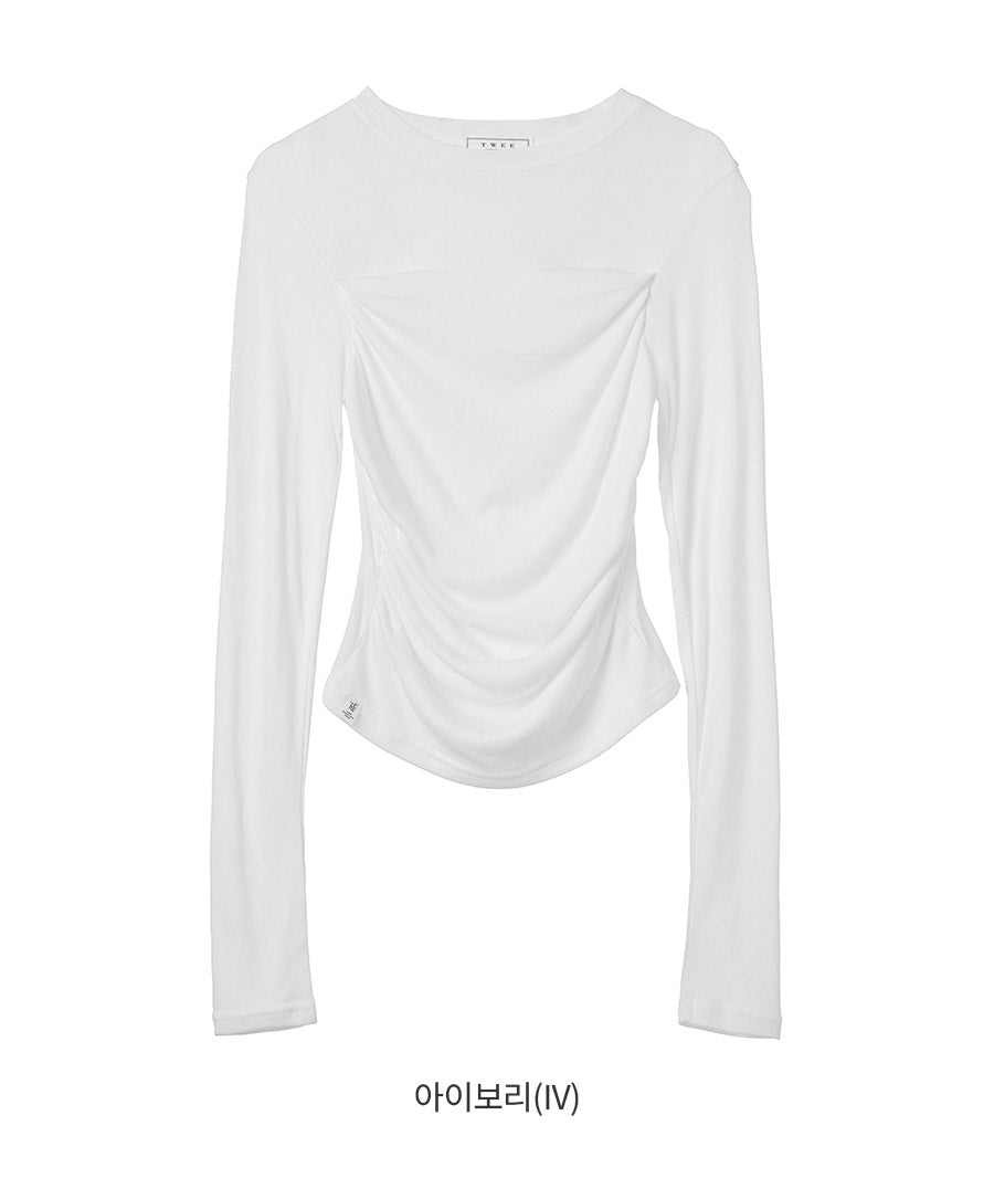 [TWEE] Milan Wave Shirring T-Shirt