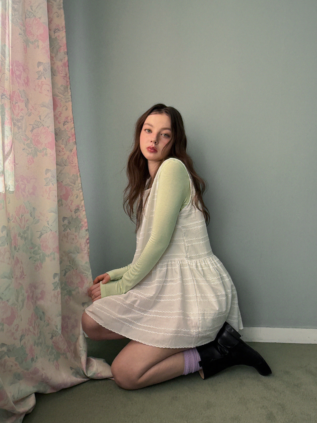 [TWEE] Rolton Punching Sleeveless Mini Dress