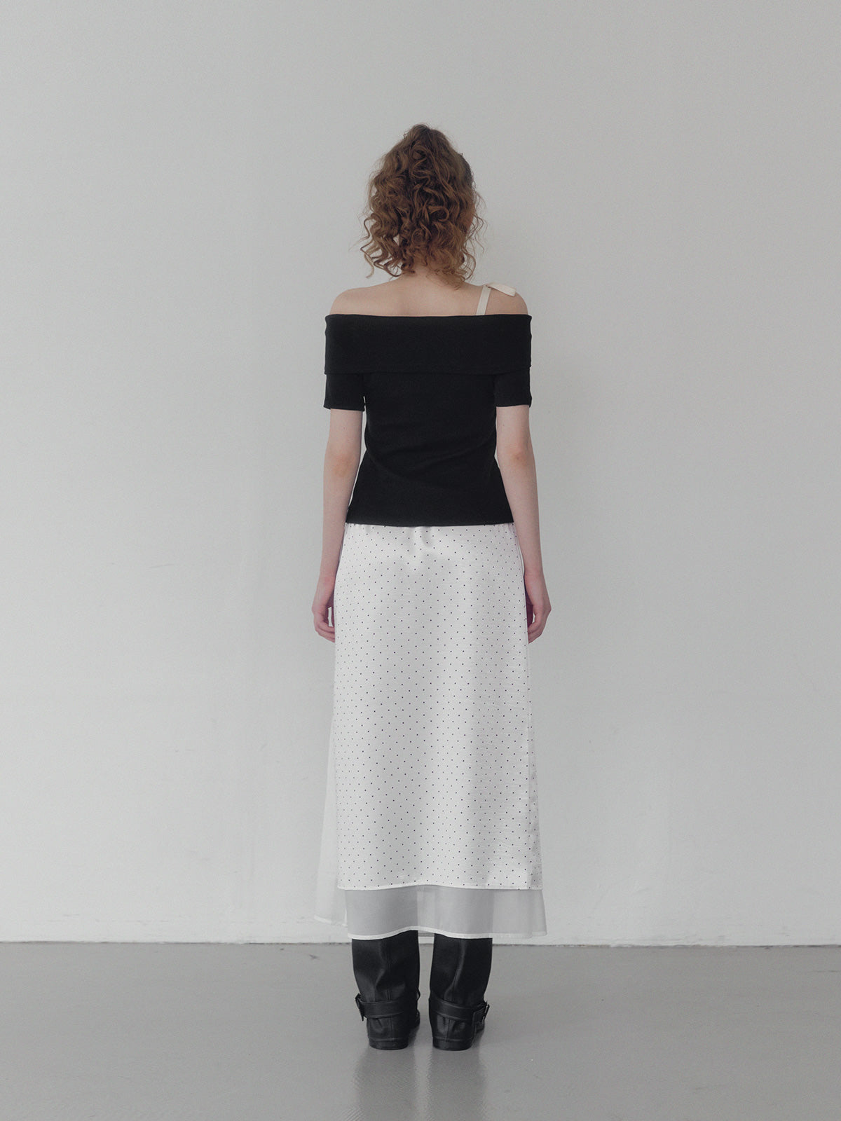 [TWEE] Petit strap one shoulder t-shirt