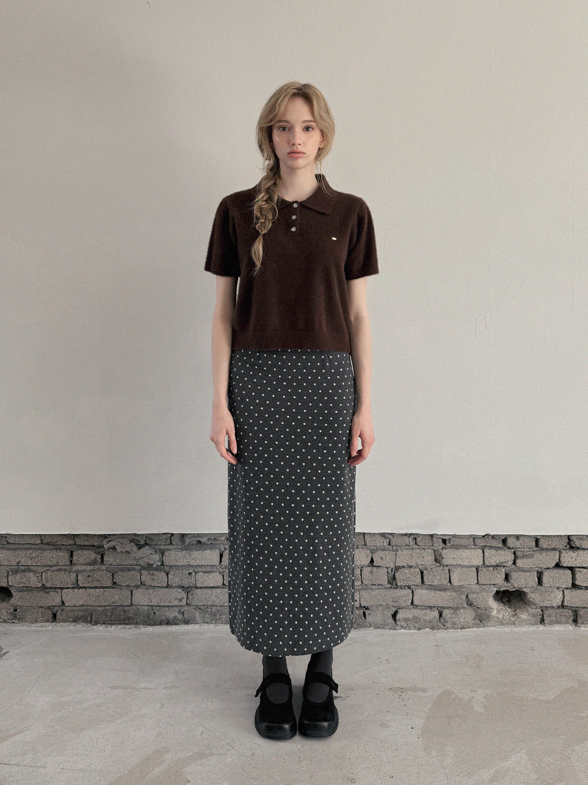 [TWEE] Váy Dài Linto Chấm Bi