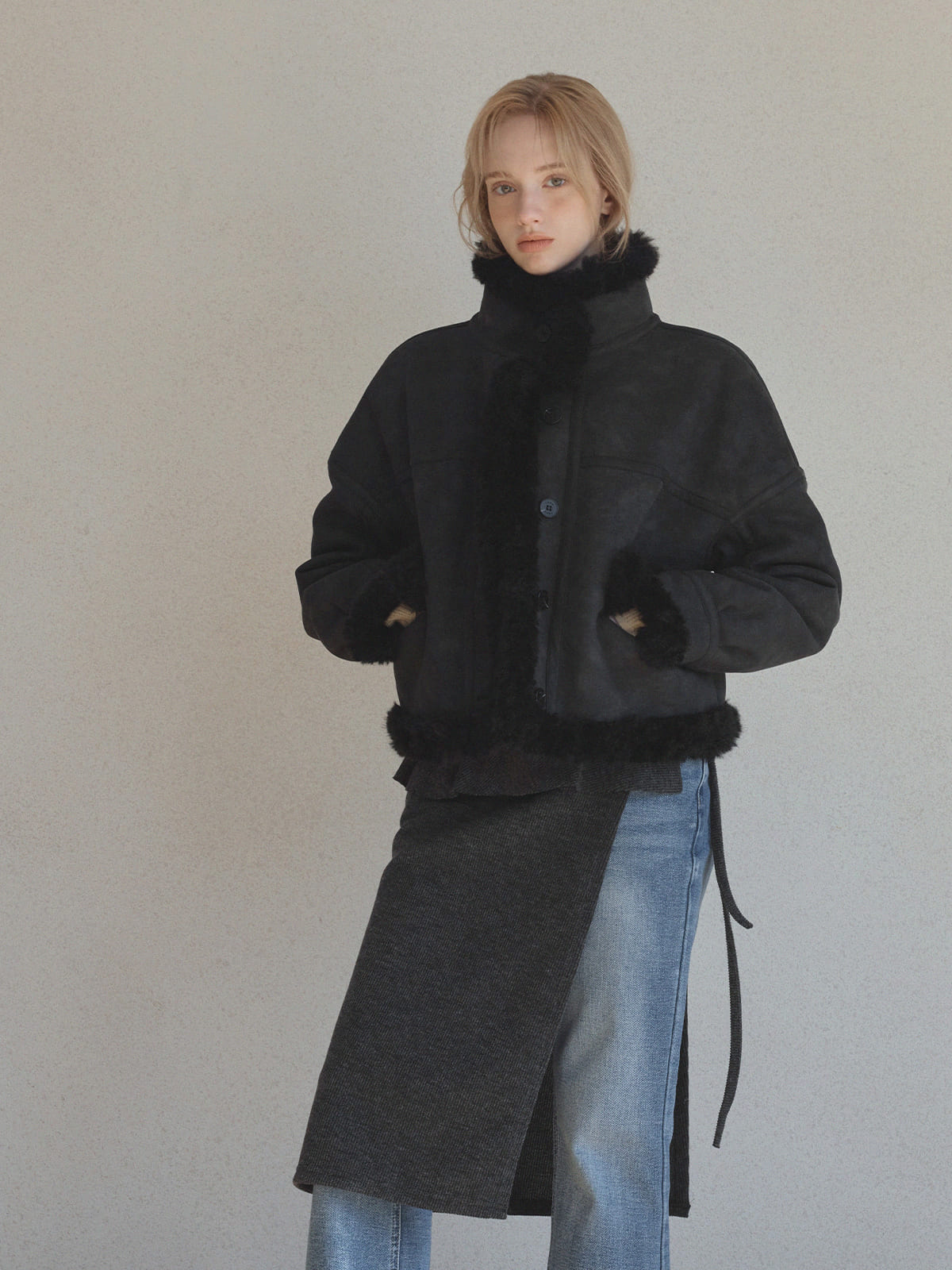 [TWEE] Oblin Color-Block Kunstwildleder Mustang