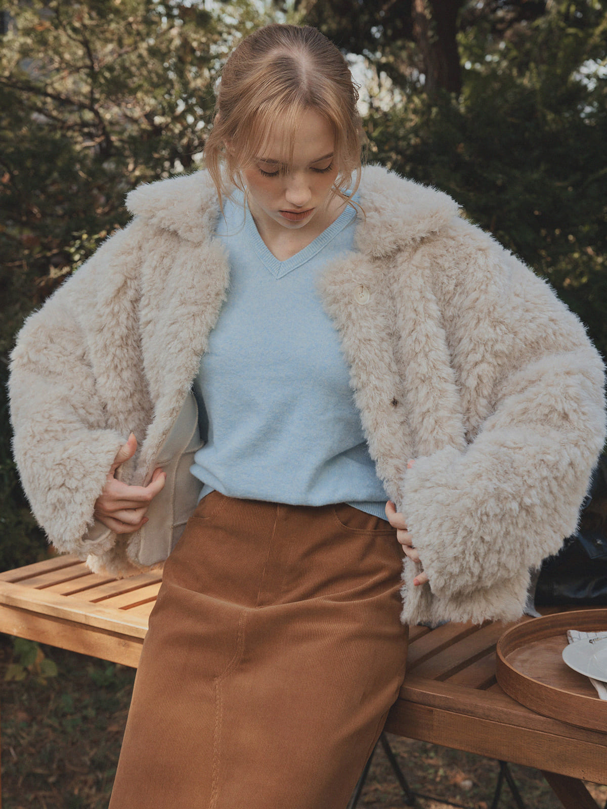 [TWEE] Lena Basic V-Ausschnitt Stricktop