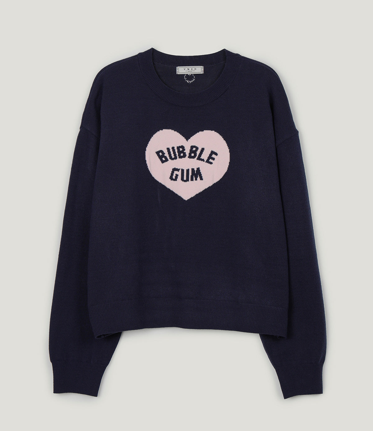 [TWEE] Tasha Lettering Heart Long-Sleeve Knit