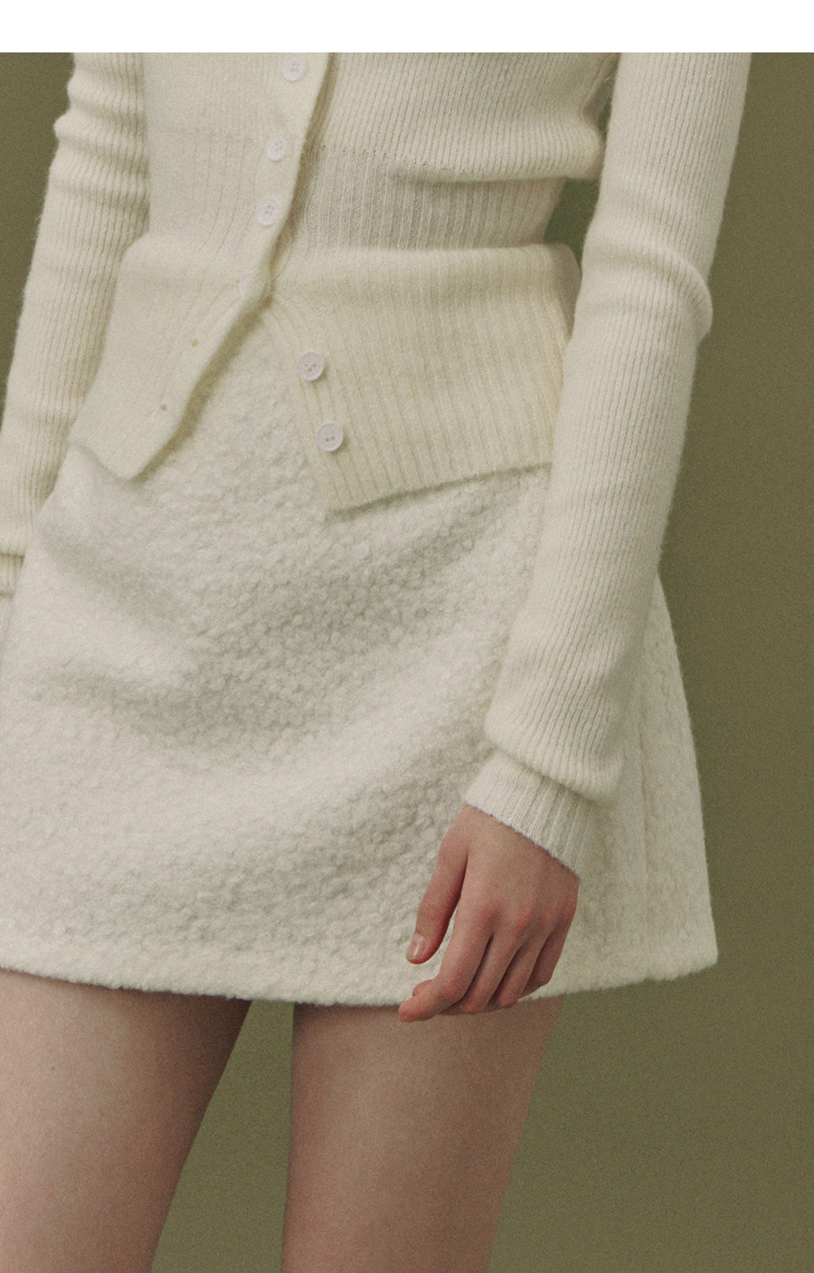 [TWEE] Rebut Bouclé Mini Skirt