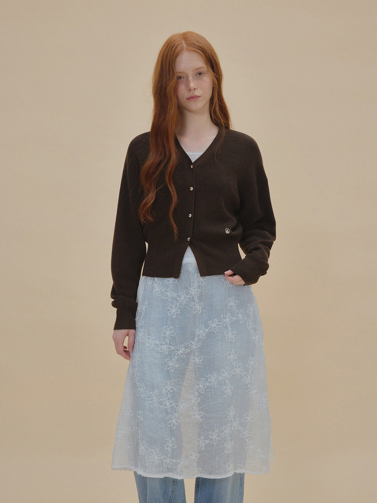 [TWEE] Pichu Puff V-Ausschnitt Cardigan