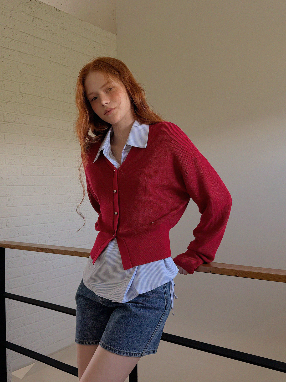 [TWEE] Pichu Puff V-Ausschnitt Cardigan