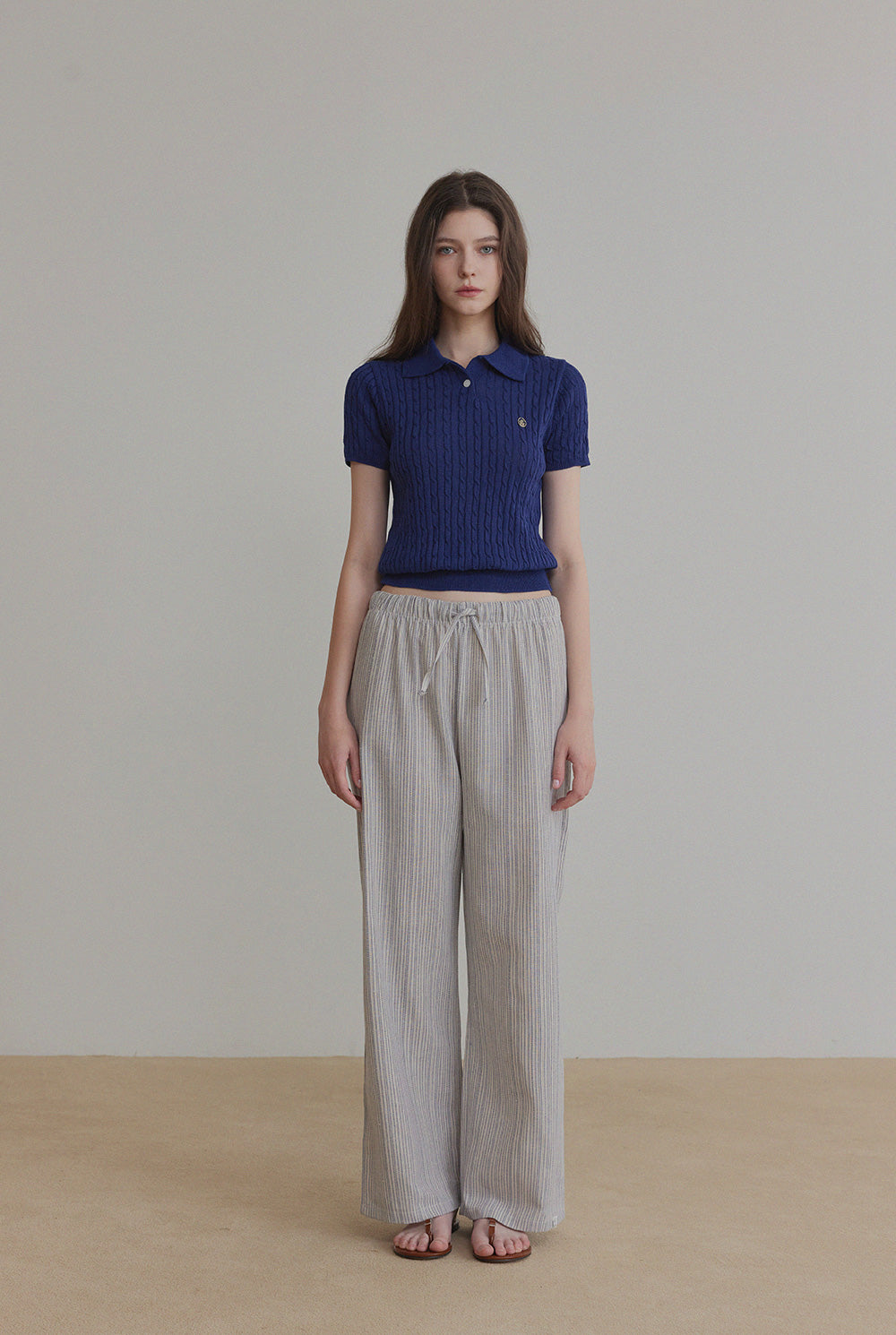 [TWEE] Blze Collared Short-Sleeve Knit