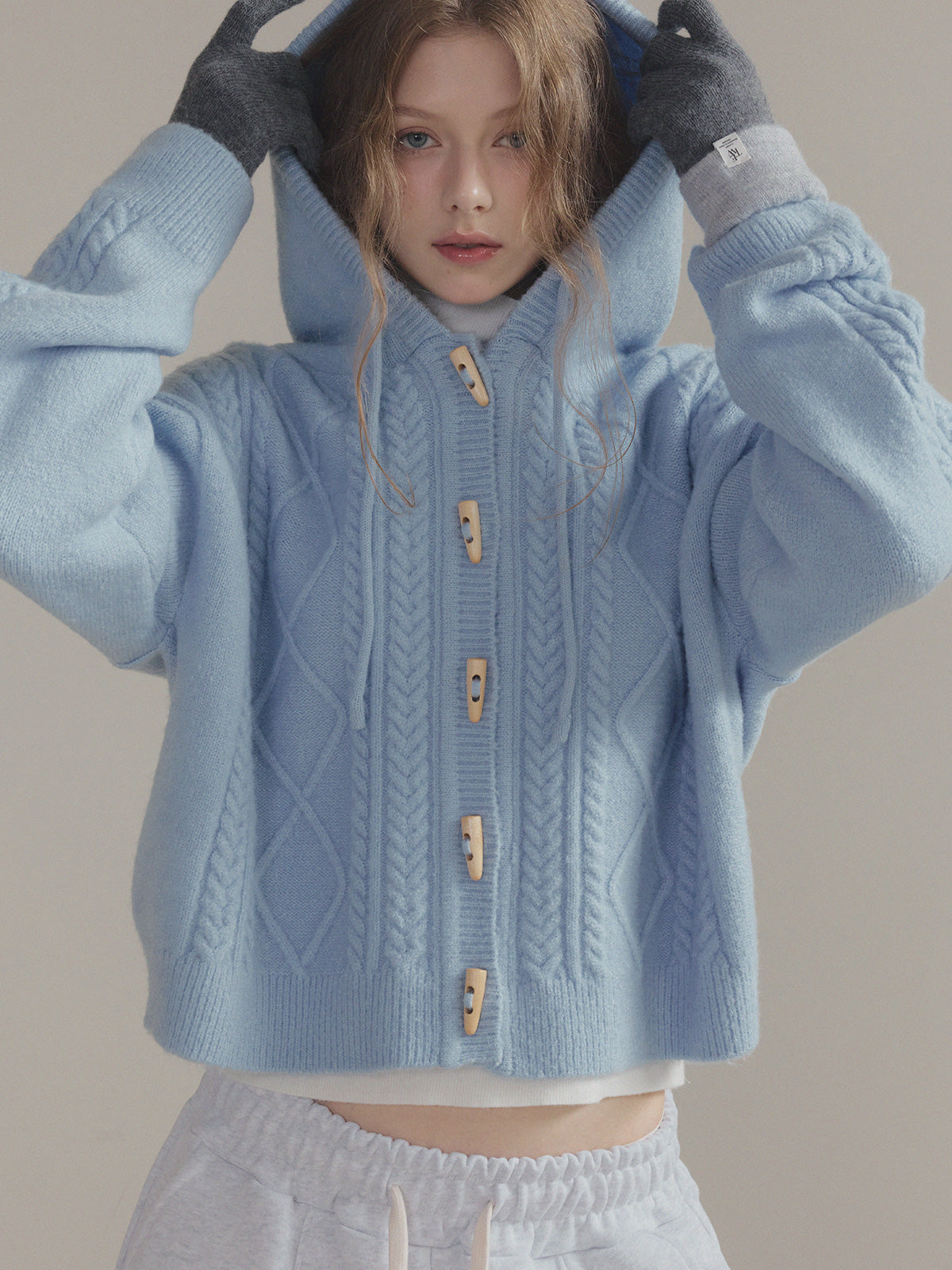 [TWEE] Áo Khoác Len Có Mũ Nev Toggle