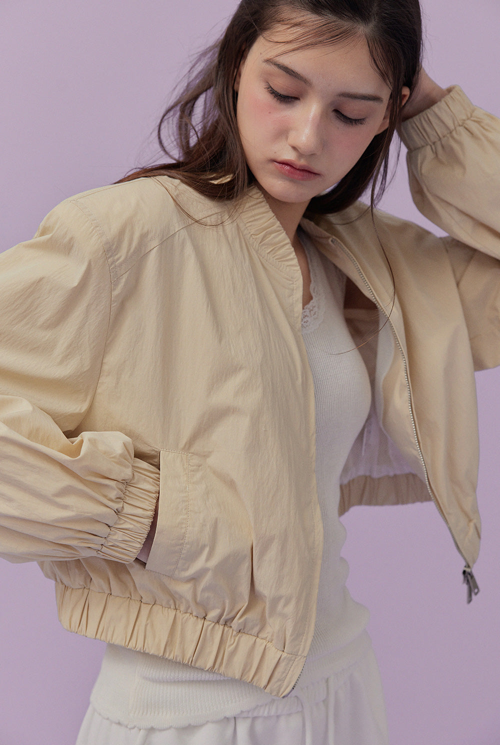 [TWEE] Teti crop blouson jumper