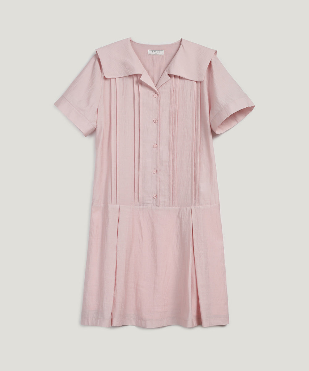 [TWEE] Robe plissée à col marin Kade