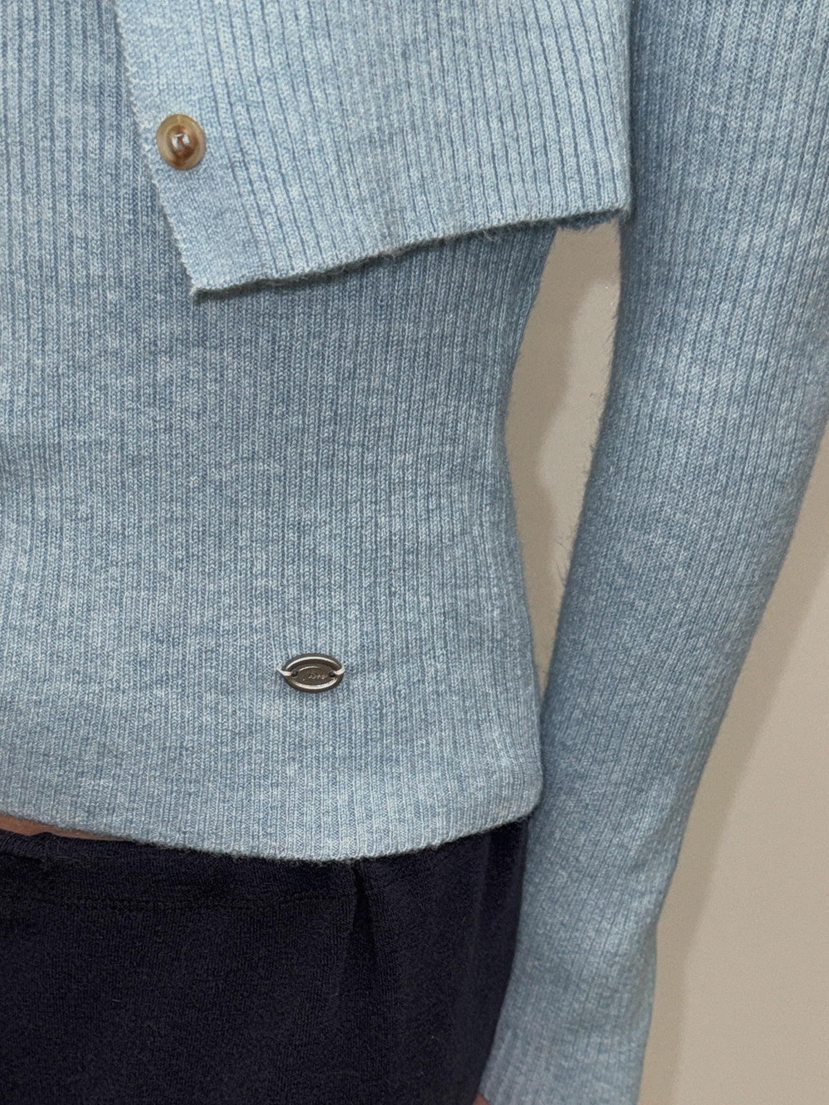 【TWEE】Eiel Layered Collar Long-Sleeve Knit